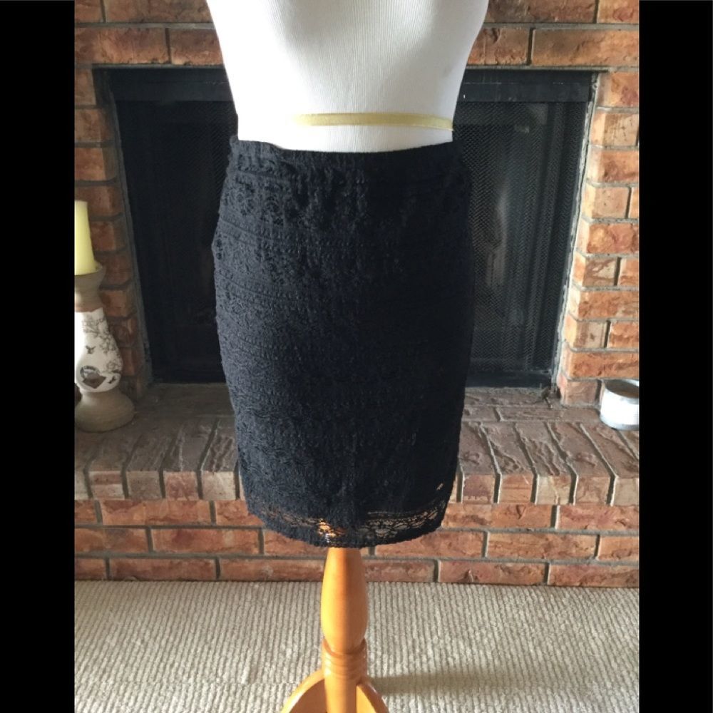 NWT Black Lace Max Studio Skirt